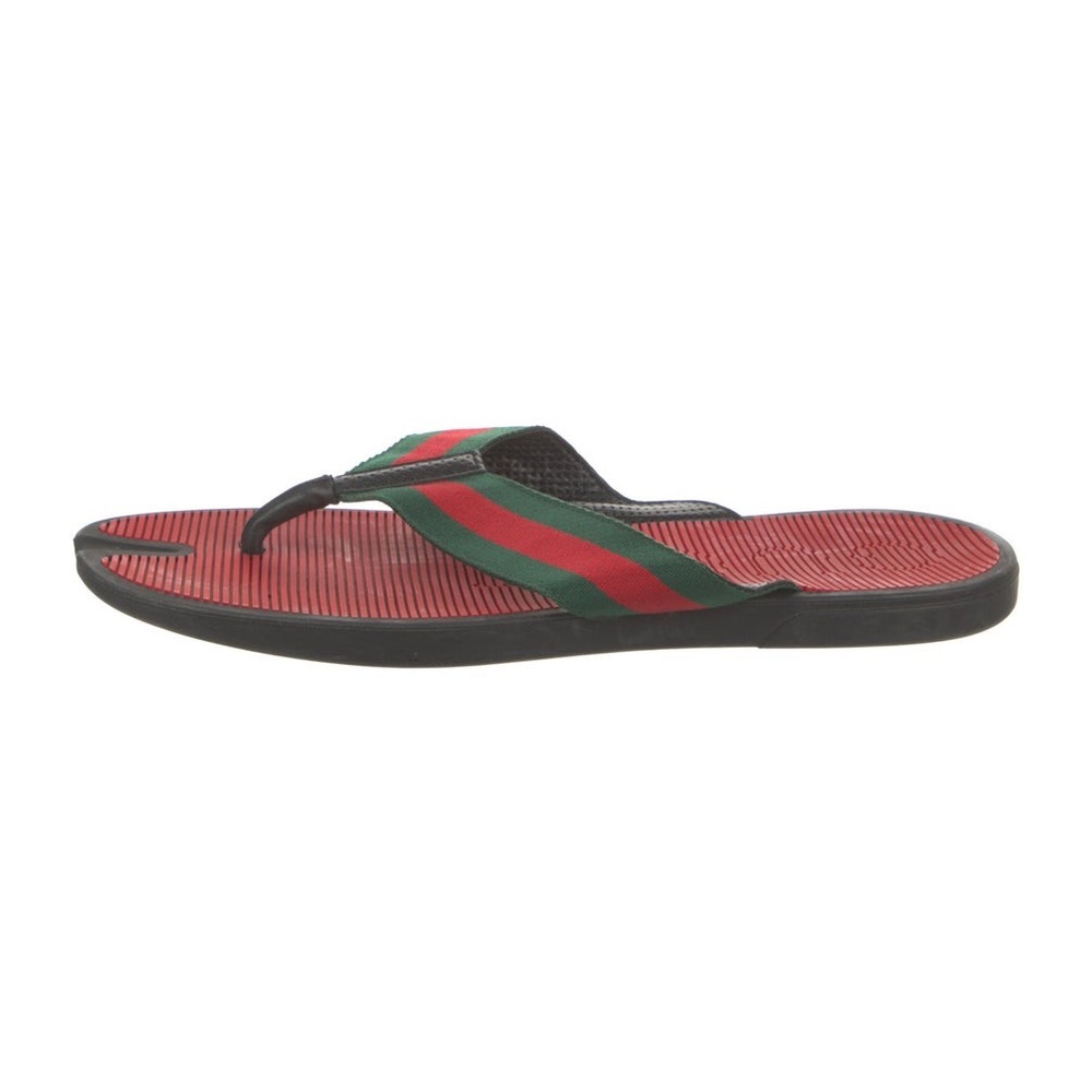 Gucci Web Accent Canvas Flip Flops Men’s size 11 - Picture 3 of 4